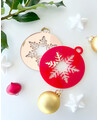 Palle di neve per albero di Natale con fiocco di neve