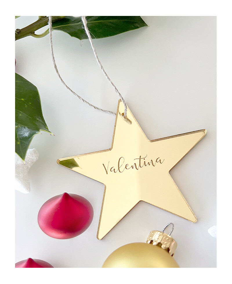 Bolas de Natal personalizadas em forma de estrela Bolas de Natal personalizadas em forma de estrela