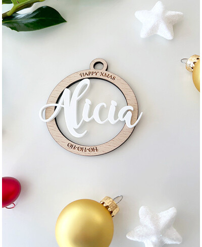 Original Christmas ball with personalized name