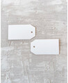 Étiquettes rectangulaires blanches avec chanfrein