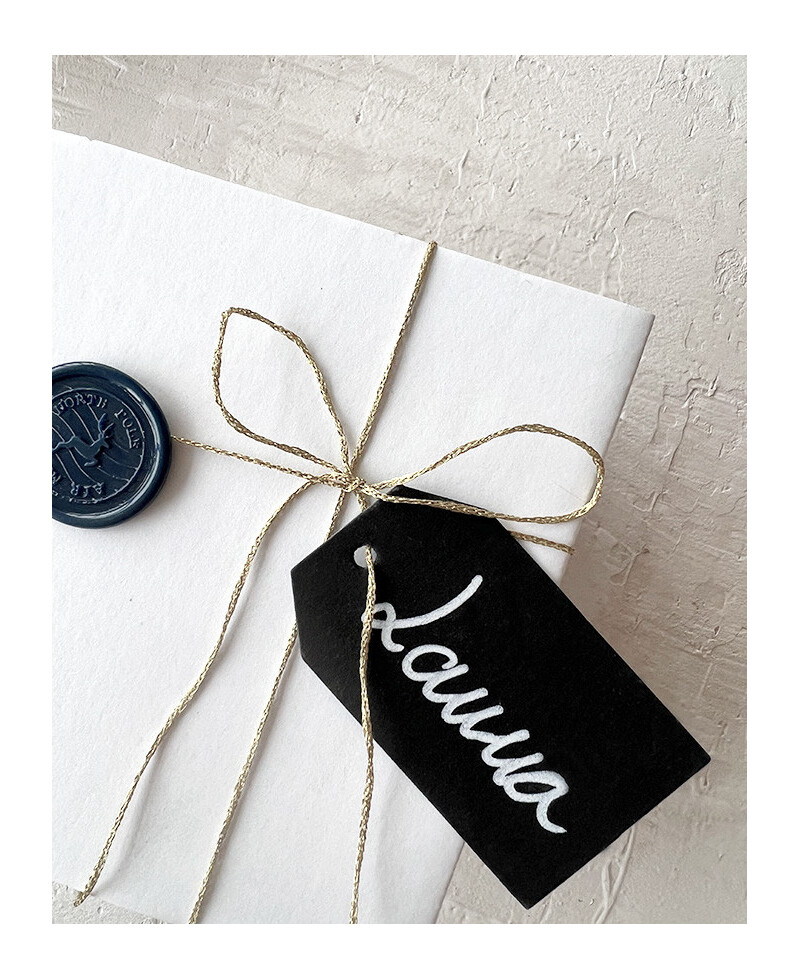 Etiqueta de papel preto Etiqueta de papel preto