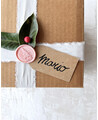 Kraft label with chamfer finish