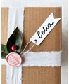 Fine white gift tag