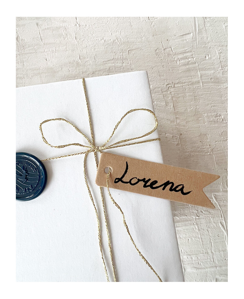 Thin kraft name label Thin kraft name label