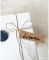 Thin kraft name label
