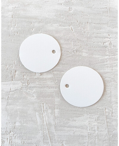 Étiquettes rondes en papier blanc