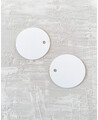 Round white paper labels