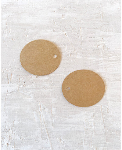 Circular kraft labels to write name