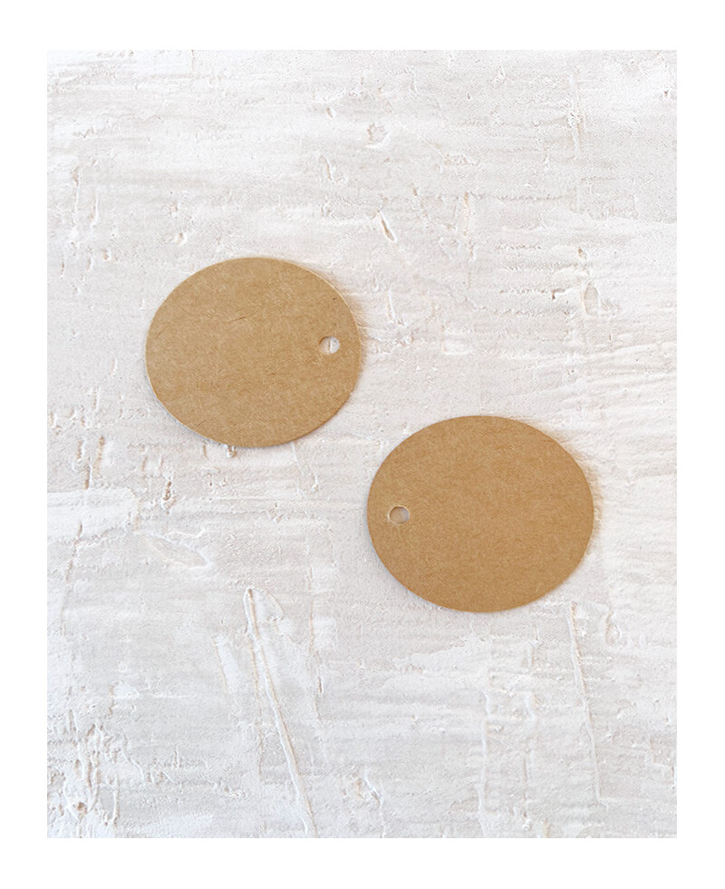 Circular kraft labels to write name Circular kraft labels to write name