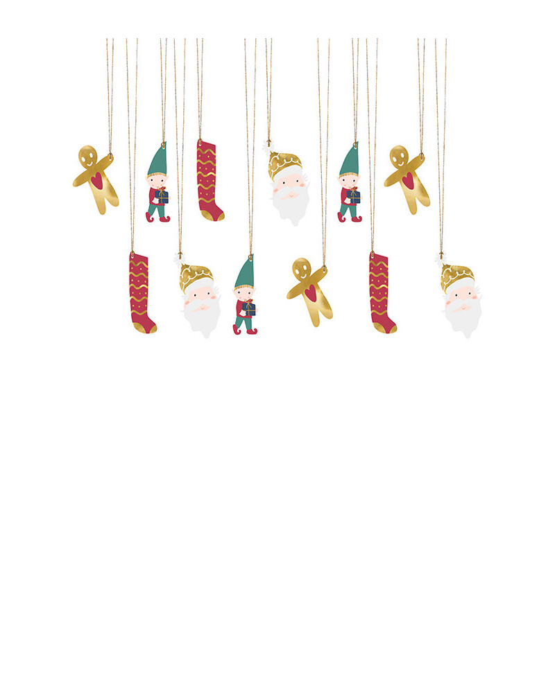 Weihnachtsmann-Etiketten