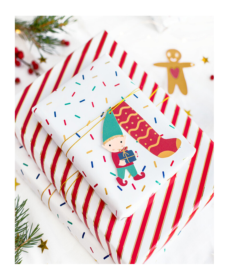 Originelle Etiketten zum Verzieren von Weihnachtsgeschenken