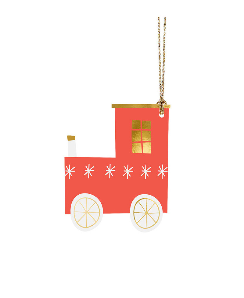 Weihnachtseisenbahnetikett zum Verzieren von Geschenken Weihnachtseisenbahnetikett zum Verzieren von Geschenken