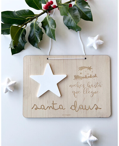 Weihnachtsmann Countdown-Schild