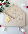 Sobre de madera para carta a Santa Claus