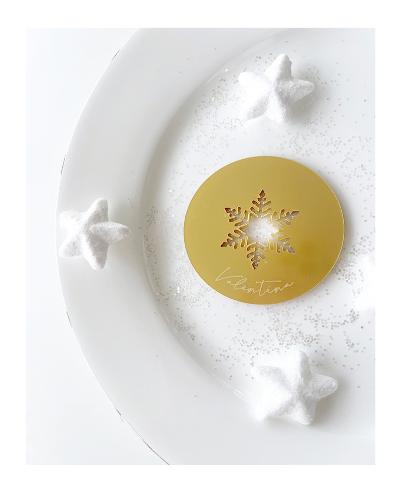 Segnaposto fiocco di neve personalizzato Segnaposto fiocco di neve personalizzato