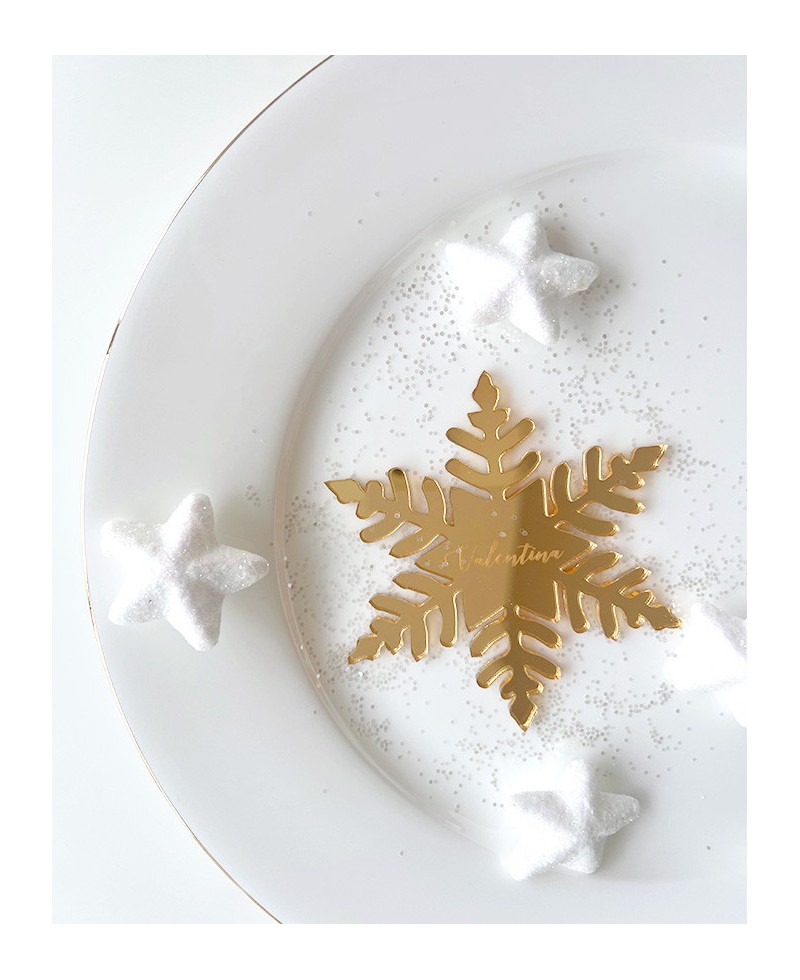 Segnaposto fiocco di neve personalizzato Segnaposto fiocco di neve personalizzato