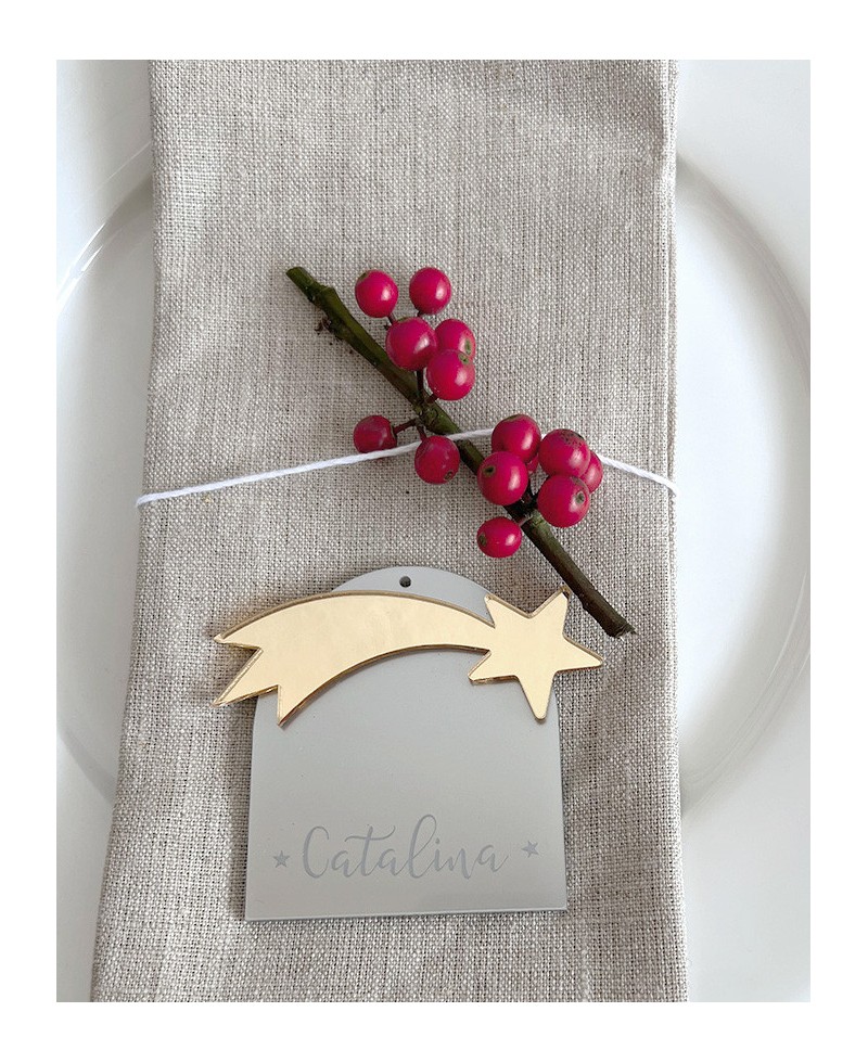 Estrela cadente para decoração de Natal personalizada Estrela cadente para decoração de Natal personalizada