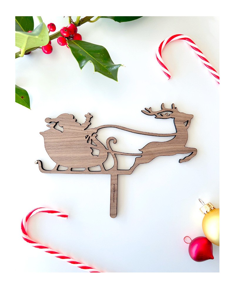 Cake topper per slitta di Babbo Natale Cake topper per slitta di Babbo Natale