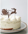 Babbo Natale slitta cake toppers