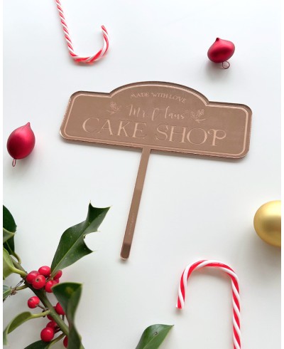 Topo de bolo de pastelaria de Papai Noel