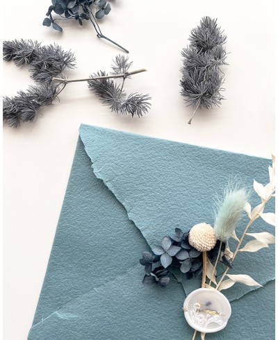 Selection of bluish flowers to decorate stamps