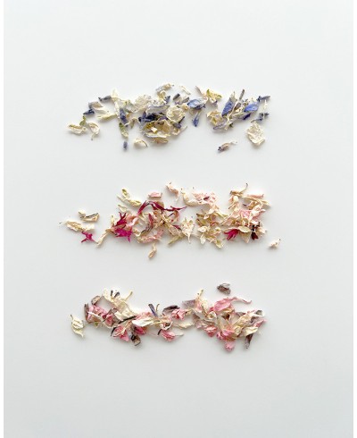 Cores de flores esmagadas para uso de decoração de artigos de papelaria