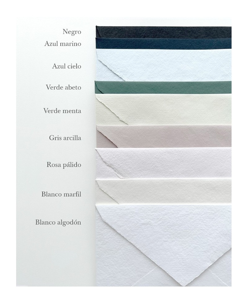 Envelopes artesanais premium com amostras de cores diferentes Envelopes artesanais premium com amostras de cores diferentes