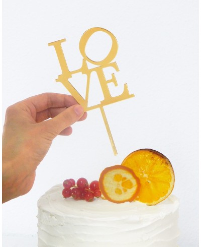 Zoom-Figur für Kuchen "Love" moderne Typografie für Partys