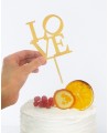 Zoom-Figur für Kuchen "Love" moderne Typografie für Partys