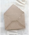 Enveloppe artisanale gris taupe