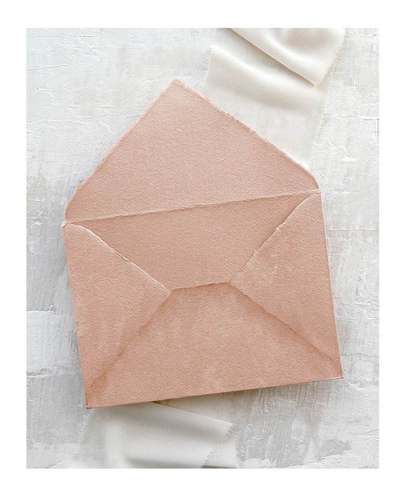 Envelope artesanal rosa em pó Envelope artesanal rosa em pó