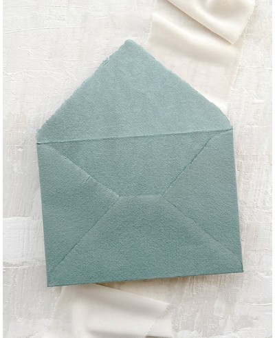 Enveloppe artisanale bleu clair