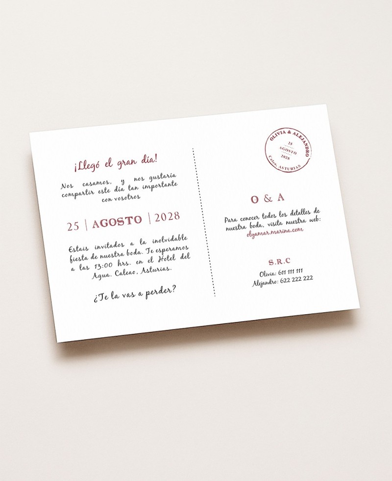 Natur Postkarte Hochzeitseinladung Natur Postkarte Hochzeitseinladung