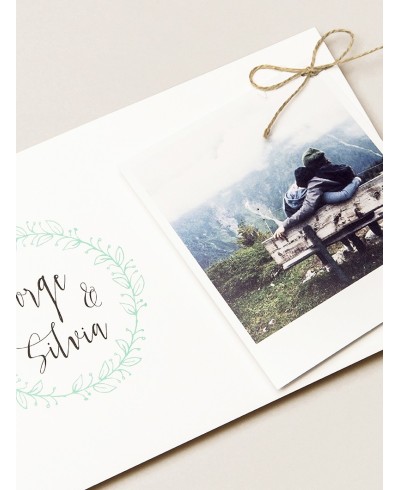 Retro wedding invitation detail