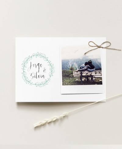 Convite de casamento Polaroid