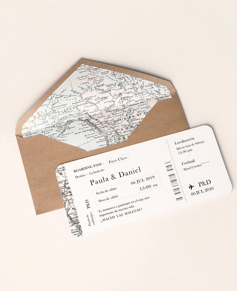 Wedding invitation plane ticket Wedding invitation plane ticket