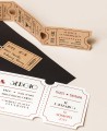 Detalle invitaciones boda originales entradas cine