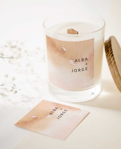 Autocollant carré pour de beaux mariages