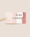 Rectangular horizontal terracotta wedding label