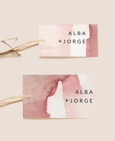 Tipos etiquetas rectangular horizontal boda