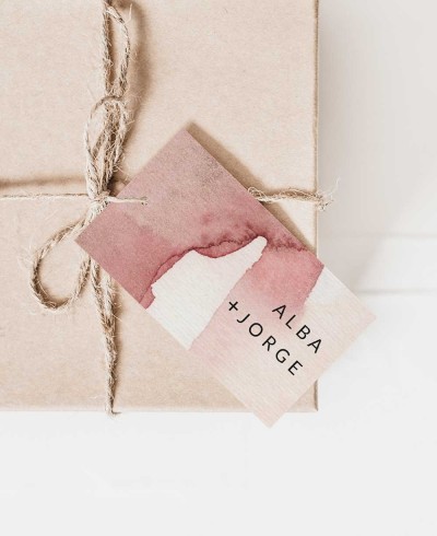 Etiquetas rectangulares horizontales para decorar regalos