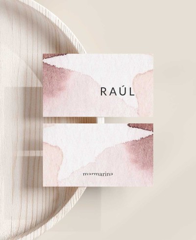Terrakotta-Platzhalter für Hochzeiten