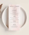 Menu terracotta carta acquerello per matrimoni