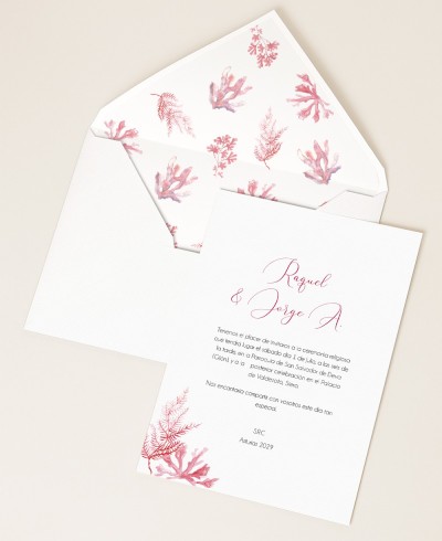 Marine collection coral reef invitation