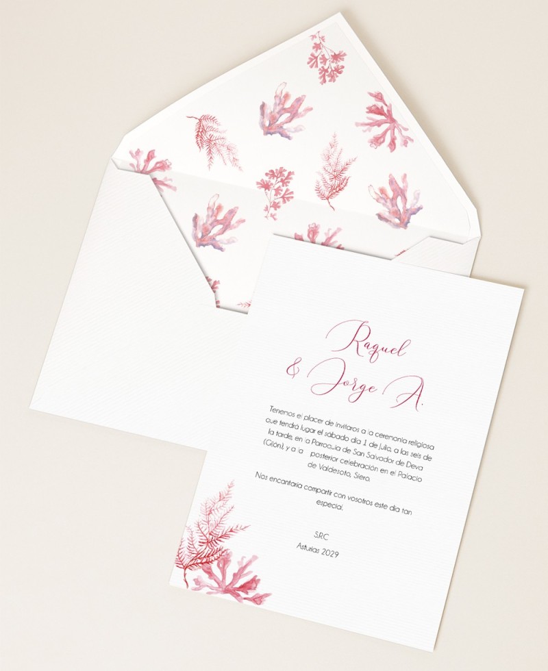 Marine collection coral reef invitation Marine collection coral reef invitation