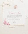 Faire-part de mariage récif de corail horizontal