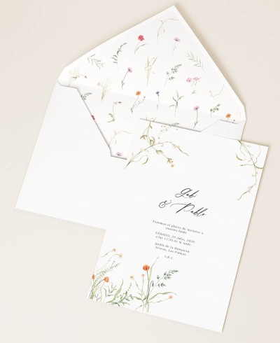 Invitations de mariage florales