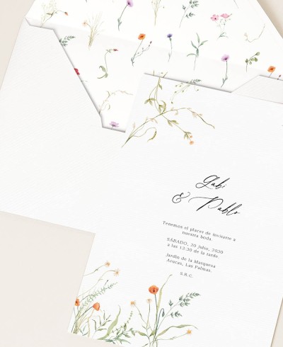 Papeterie mariages fleurs été