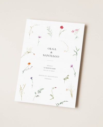Faire-part de mariage d’été de retour