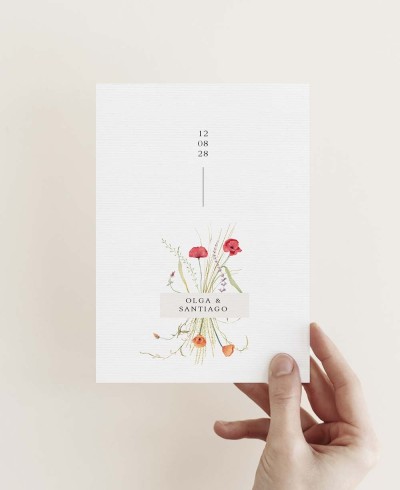 Convite de casamento de verão julho